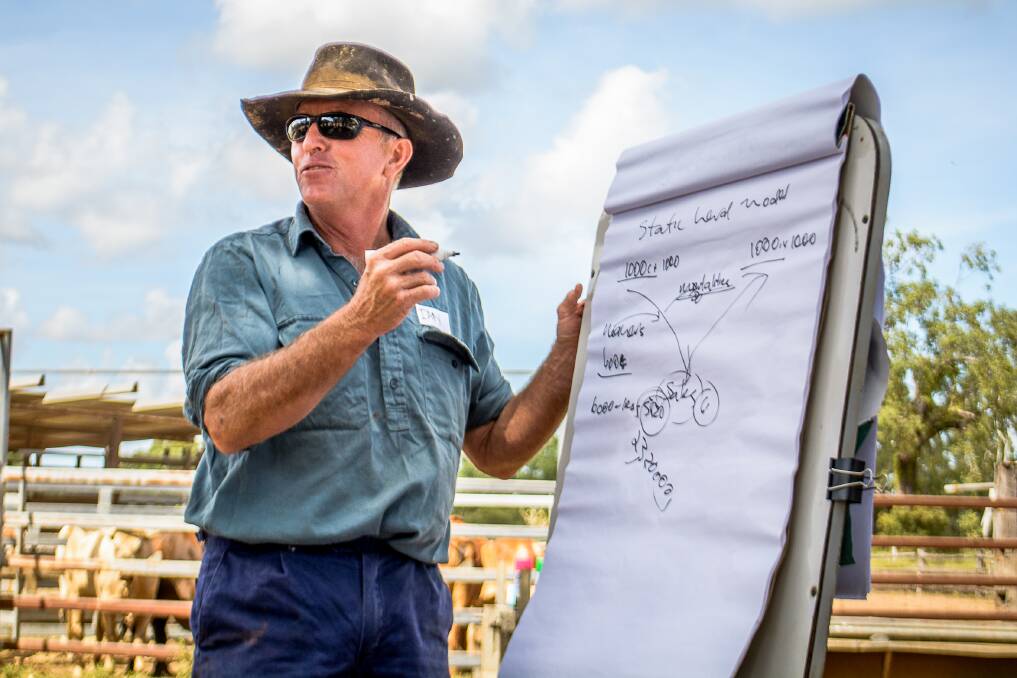 Dr Ian Braithwaite explaining the principles of a static herd.