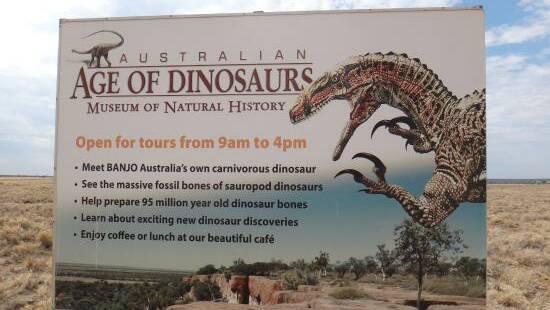 Robbie Katter wants the road to Winton's Age of Dinosaurs museum to be sealed.