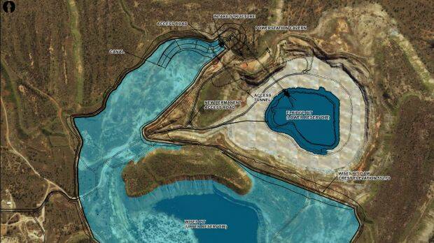 The hydro pumped storage facility is built inside the former Kidston gold mine. Photo: supplied