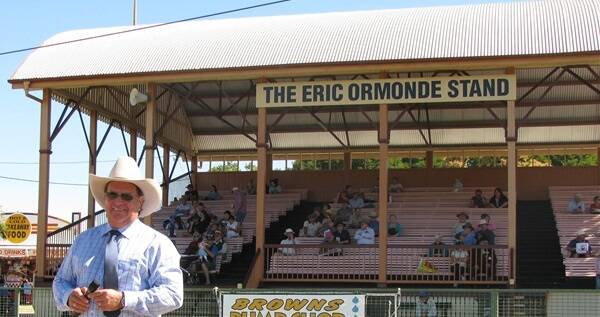 Rob McLachlan during the official opening of the Eric Ormonde grandstand at the Charters Towers showgrounds.