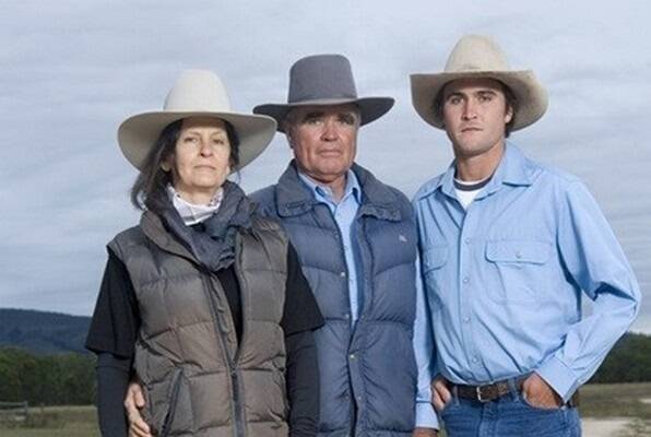 Peter and Jane Hughes and their son Sam, on their home property Tierawoomba near Mackay, Queensland. Sam is one of the three Queenslanders to be joining the ten strong team of the Australian Wagyu Association Council. 
