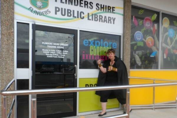 Flinders Shire Public Library “Super Librarian” Tracey Edwards said her superpower was keeping her mind young and healthy by reading.
