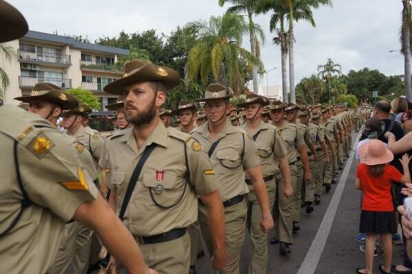 Townsville soldiers marched with great pride at this year’s ANZAC celebrations.