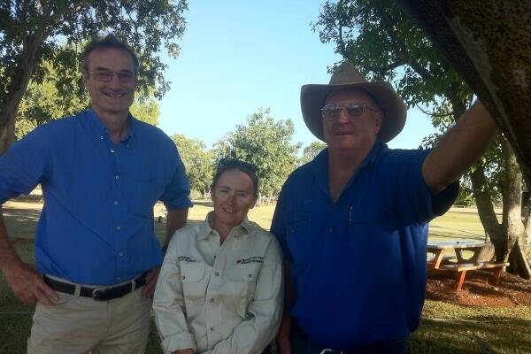 Regional director of the Katherine Research Station Neal MacDonald, technical officer with plant industry Tegan Alexander and farm manager Jack Wheeler have been doing an excellent job of getting the grounds ready in anticipation of the upcoming Field Days.