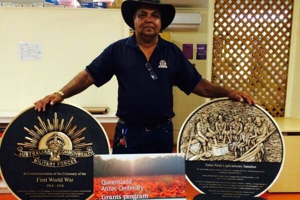 The Mayor of Aurukun, Cr Dereck Walpo, said the magnificent plaques celebrate Aurukun’s connection to its brothers in the Torres Strait, where soldiers from Aurukun joined the defence contingent in the Torres Strait Light Infantry Battalion.