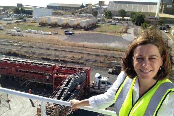 Shadow Minister for Agriculture, Deb Frecklington, took the opportunity to inspect the Ocean Drover live cattle vessel while it was being loaded at Townsville Port.