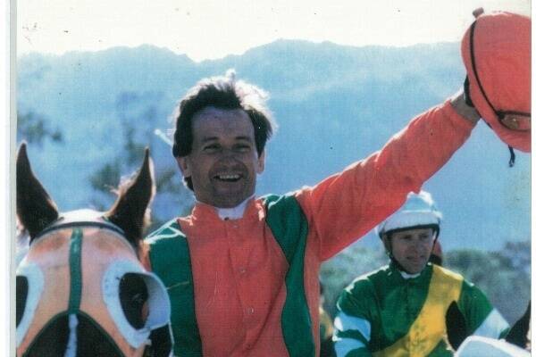 Graham Purdy on Minor Play in the winners’ circle at the Cairns Amateur Cup in 1993.