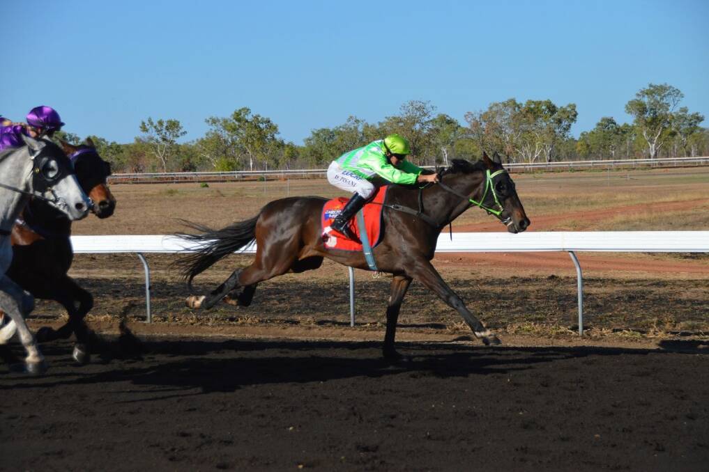 Differing Fortunes (jockey David Pisani) gallops to victory in the Katherine Cup.
