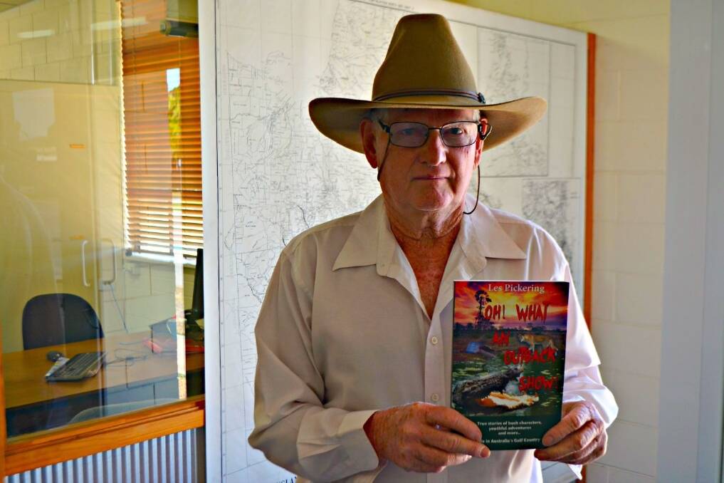 Croydon’s Les Pickering with his book Oh! What an Outback Show! which consists of cracking short stories involving adventures in the untamed Gulf country.
