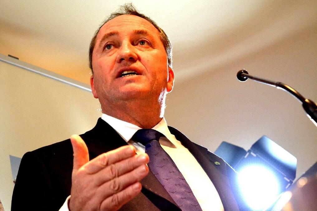 Federal Agriculture and Water Resources Minister Barnaby Joyce. 