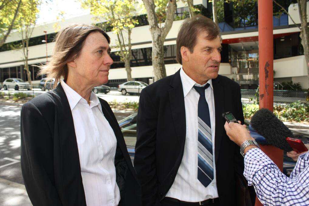 p Kojonup growers Susan (left) and Stephen Marsh after the High Court of Australia refused to hear their case today.