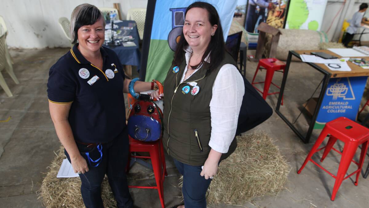 Tanya Nagle and Ali Briggs at the Rockhampton Show this year. The two AgForce representatives will head to America. 