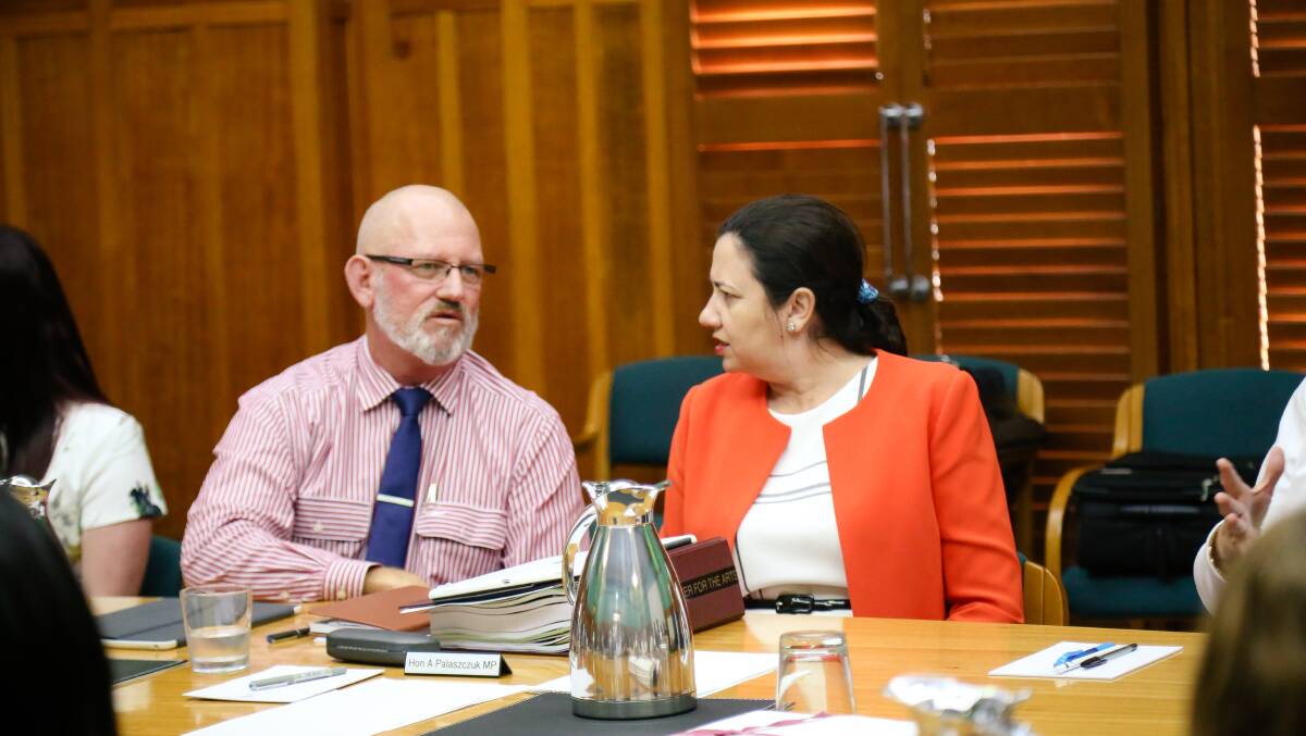 Minister for Agriculture Bill Byrne and Premier Annastacia Palaszczuk.