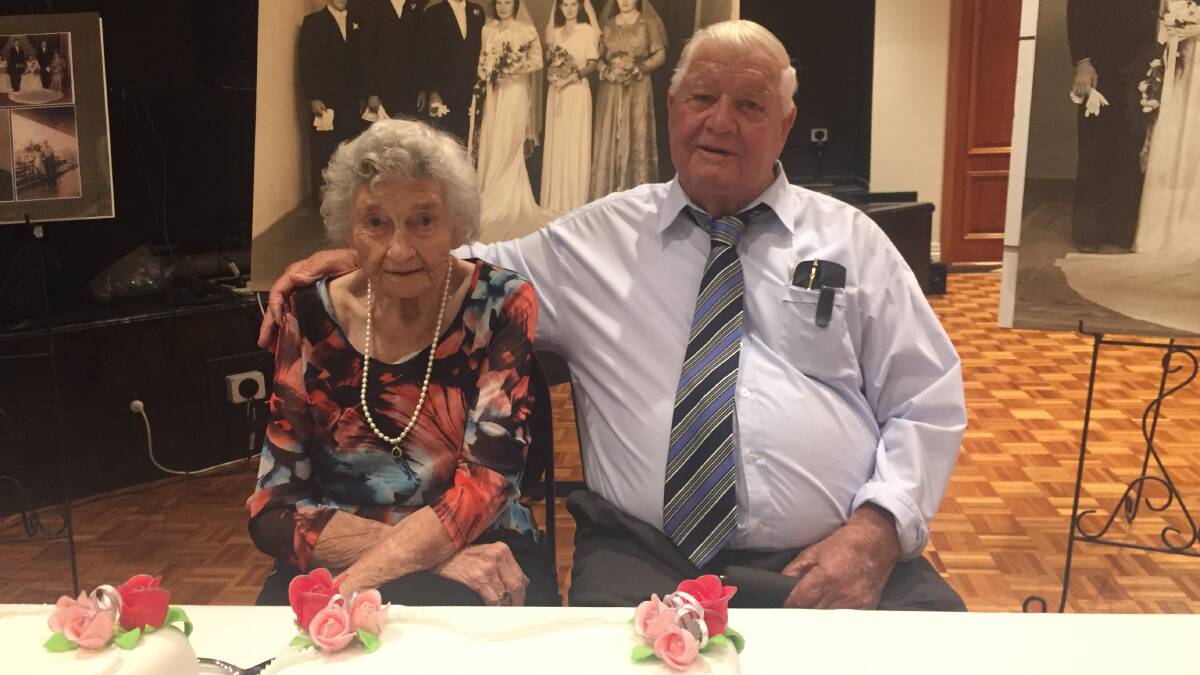 May and Charlie Randell celebrating the anniversary. 