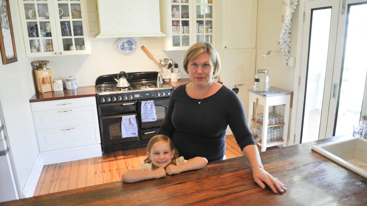 Alex and Arcadia York in the family kitchen.