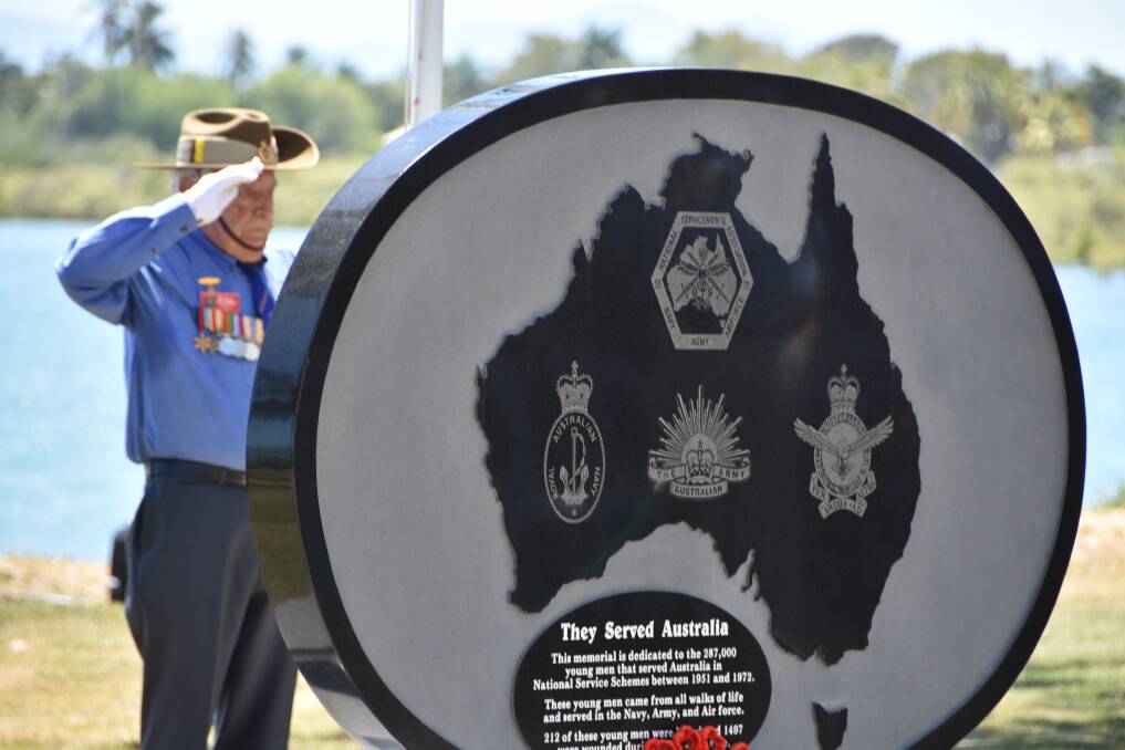 NASHOS Townsville and District Branch member Neville Coleman at the National Servicemen's Memorial Park, Rowes Bay.