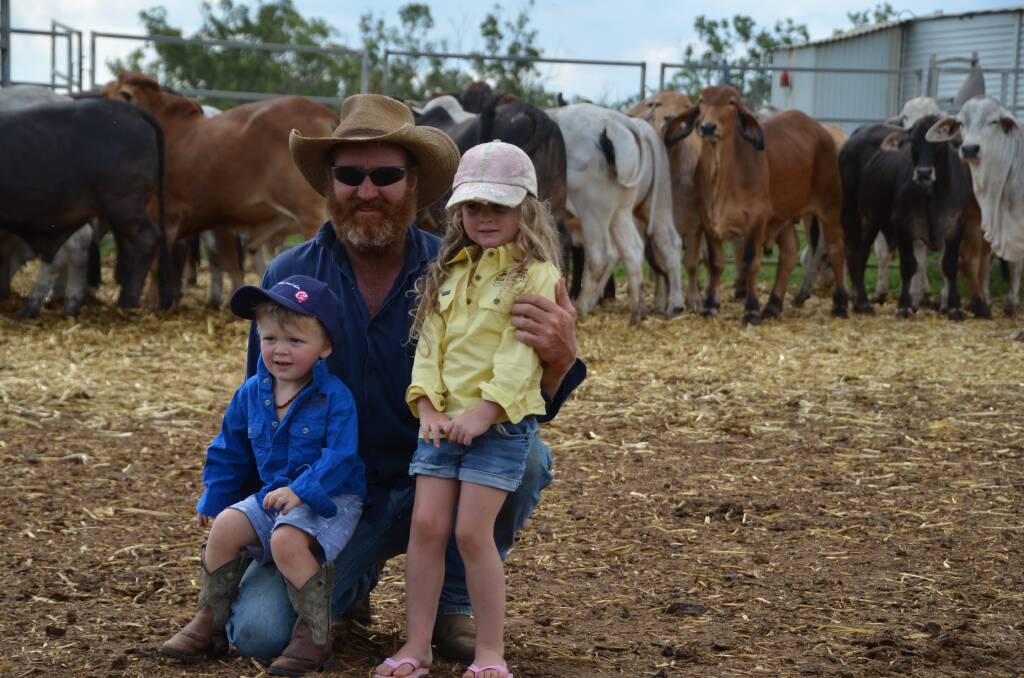 High Country Pastoral's Cameron Burtenshaw, with his children Logan and Taylor.