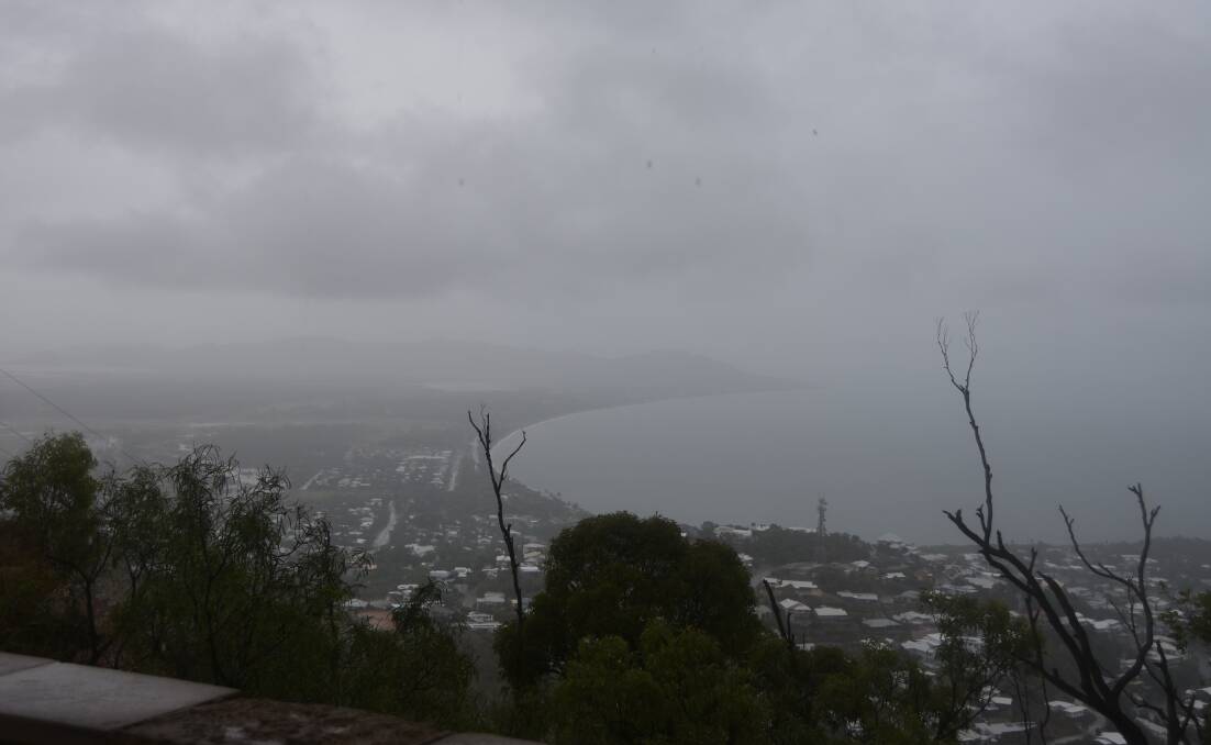 Storm clouds gather over Townsville - looking north toward Pallarenda from Castle Hill.