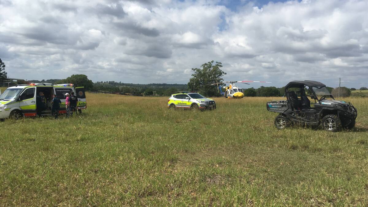 LIFEFLIGHT: A young girl was knocked unconscious and sustained suspected head injuries after falling from an ATV.