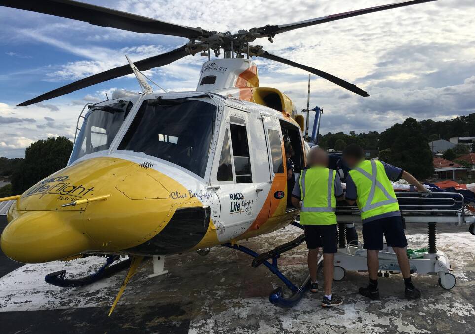 The RACQ LifeFlight Rescue helicopter airlifted the injured man to Toowoomba.