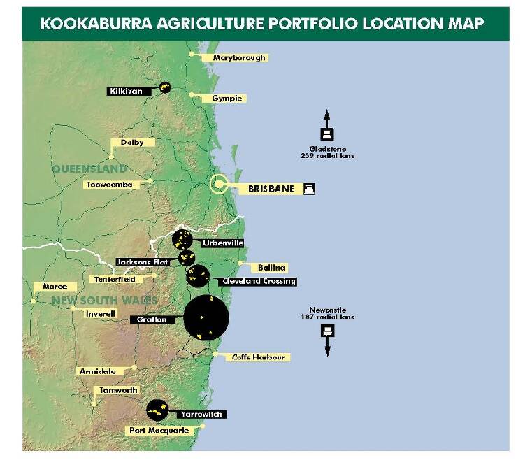 The 49 property, six clusters Kookaburra Aggregation is being put to the market.