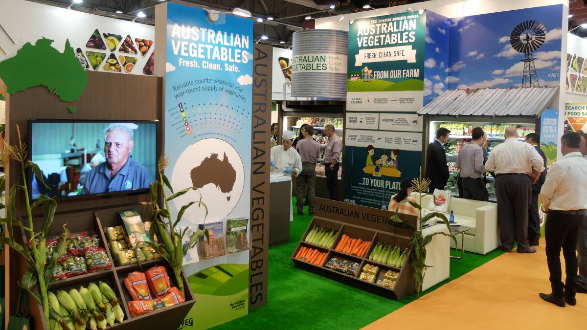 Asia-World-Expo features a 360sqm pavilion with wall-to-wall displays of the finest Australian fruit, nuts and vegetables.