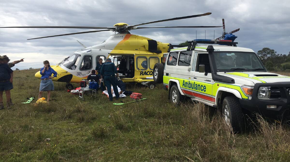 MAN DOWN: A 32 year old man was flown to the Princess Alexandra (PA) Hospital after a quad bike accident near Beaudesert.