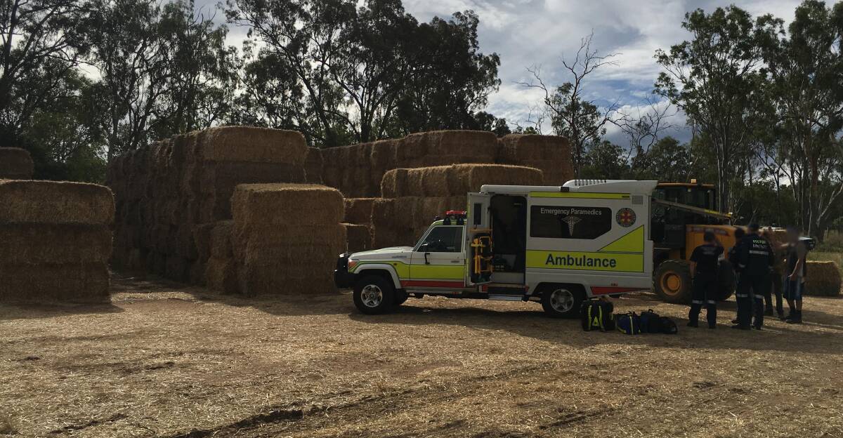HAY BALES: A man suffers multiple injuries in an accident while working on a property south of Toowoomba.