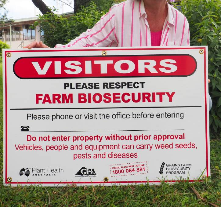 To obtain free farm gate biosecurity signs contact Biosecurity Queensland on 13 25 23.
