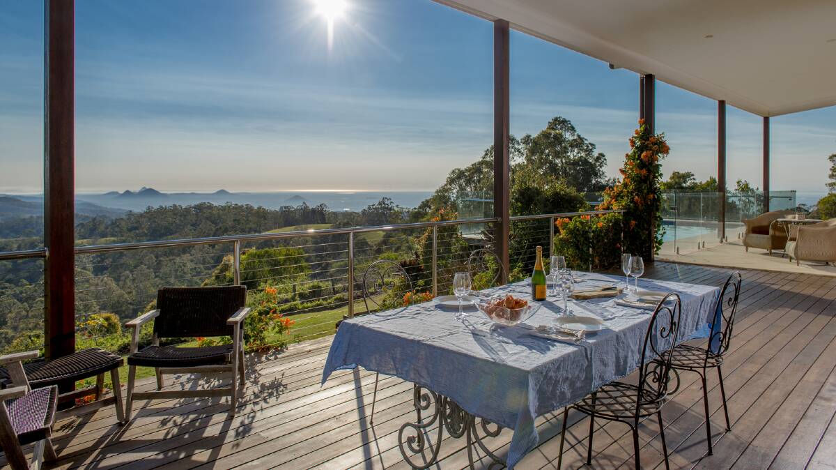 The executive home on The Lookout at Mount Mee offers striking views. 