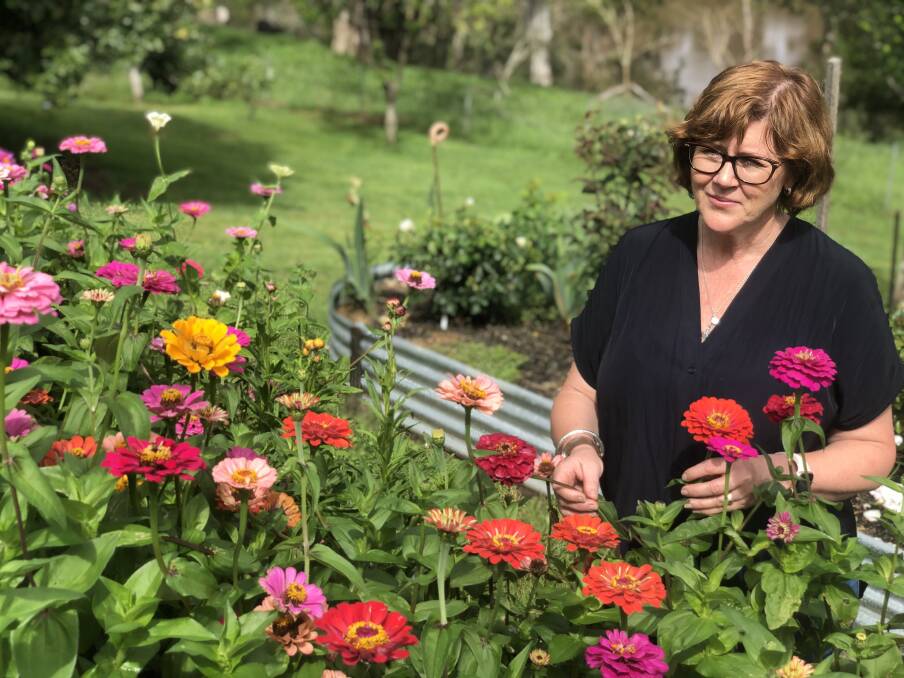 Leanne Davis from Ellerslie Flowers in Kempsey, NSW, started her own flower farm on her family beef property as the pandemic saw a shortage of imported produce. Photo: Samantha Townsend