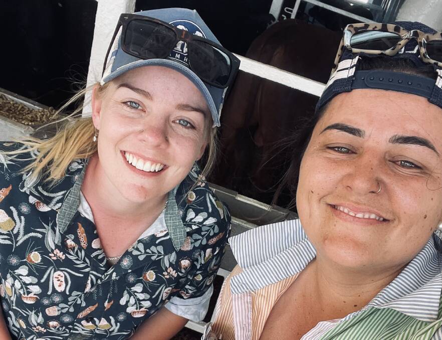 Twenty-somethings Tam Michalek (left) and Chloe Grant have become the youngest women in Australia to hold a live export licence. Pictures supplied by Tam Michalek and Chloe Grant.