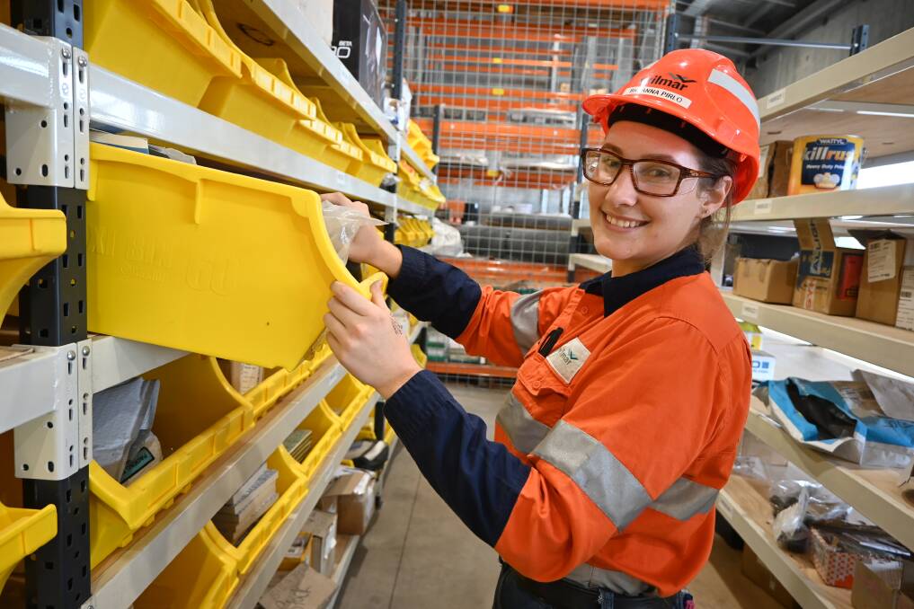 Proserpine Mill employee Breanna Pirlo busy at work in the newly opened store.