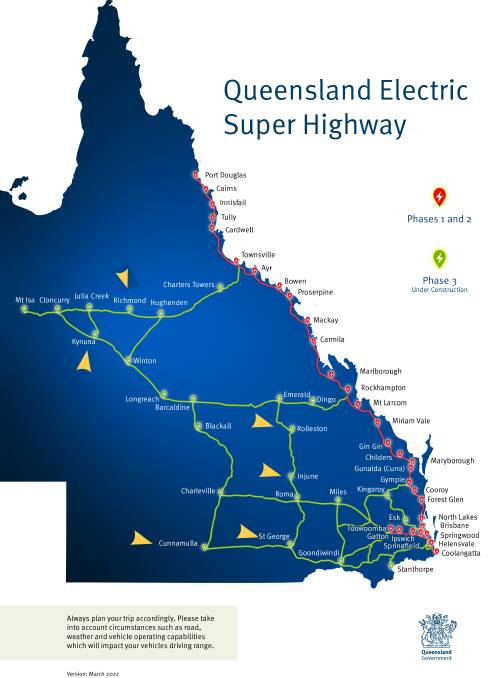 Queensland Electric Super Highway. Picture: Queensland government