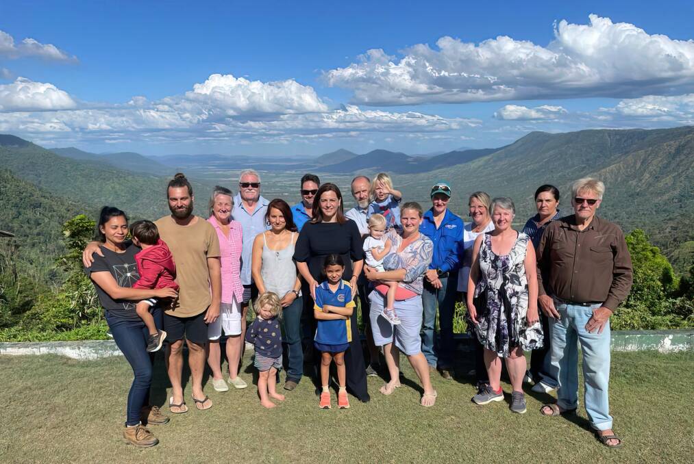 Interim No Pumped Hydro president and Netherdale resident Leila Verban and Shadow Water and Dams Minister Deb Frecklington (centre-left) meet with concerned community members. Picture LNP