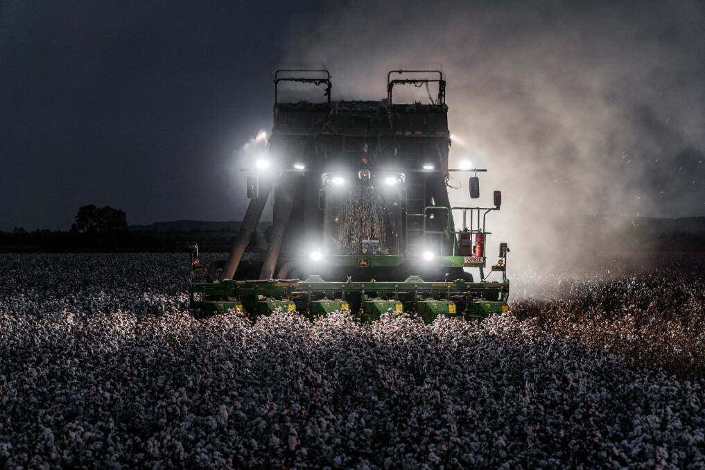 HIGH HOPES: Simon Green is aiming for 13 bales/ha from this season's crop of cotton.