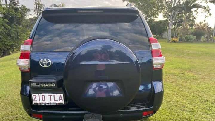 A rear view of the Toyota Prado Tea was driving. Picture: supplied