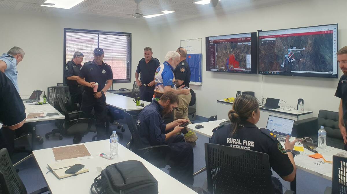 Mount Isa Council workers, Queensland Fire and Emergency, and Queensland Police Service are working to control fires burning near Mount Isa. Picture by Mount Isa Council