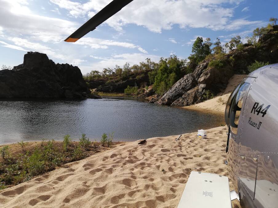 37 sites were investigated across the three river catchments, some of which involved the use of helicopters to get in and out. Photo: JCU TropWATER.