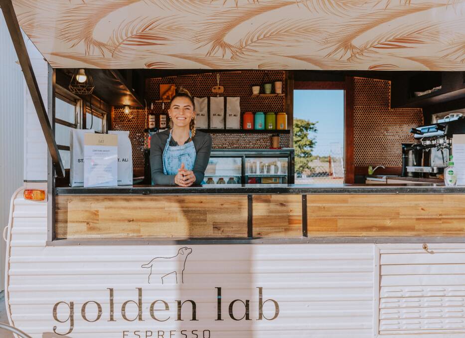 Hayley Christensen is the one woman show behind Golden Lab Espresso based in Hughenden. Picture: Zoe Thomas. 