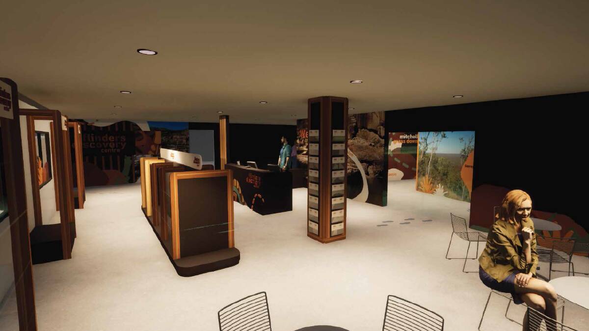 A mock concept of the kiosk eating area within the Flinders Discovery Centre. Photo supplied. 
