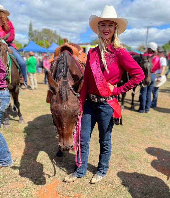 A horse enthusiast Ms Darcey regularly competes in barrel racing events. Photo supplied.