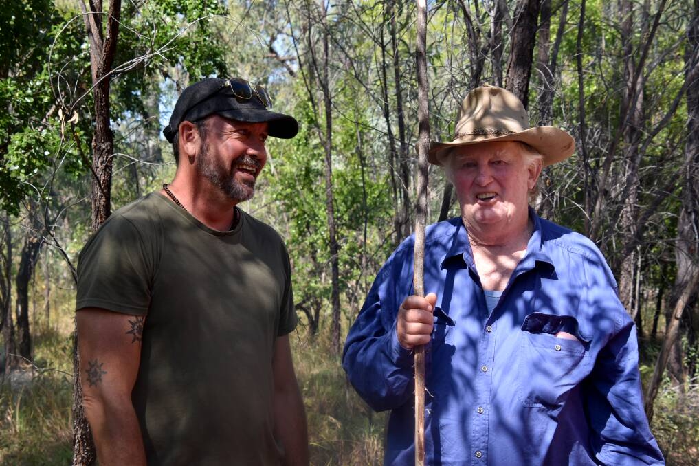 Firesticks Alliance lead fire practitioner Victor Steffensen with Jervoise Station grazier Greg Jonsson. Picture supplied by NQ Dry Tropics. 