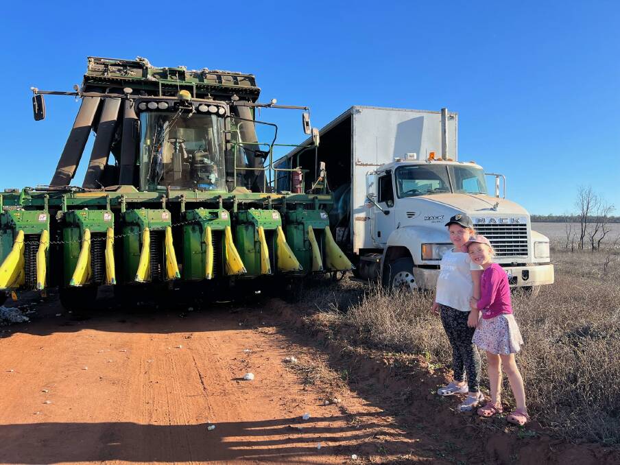 The Archer family of Glen Eagle Station based in the Mount Garnet region have further diversified their beef operation from growing sorghum silage into that of a first year cotton growers. Picture supplied by Curtis Archer. 