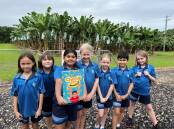 Local school children go bananas with the new children's book 'Charlie Goes Bananas!' authored by Matilda Bishop. Picture: supplied from Queensland Department of Agriculture and Fisheries. 