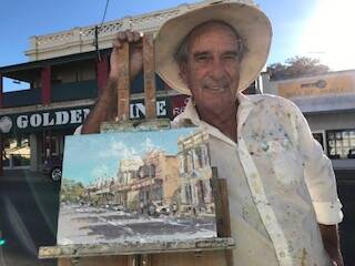 Mr Lawson is the grand-nephew of literary pioneer Henry Lawson and has spent the last five decades building an illustrious painting career. Picture: Peter Lawson Fine Art. 
