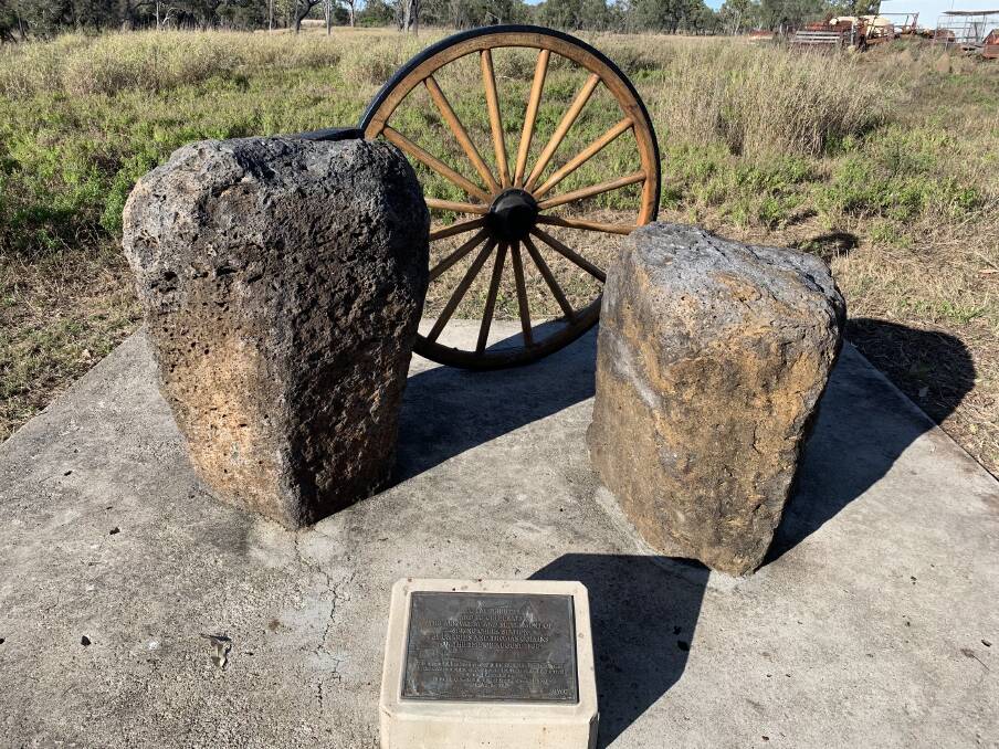 A memorial site dedicated to the rich history of the property and where the first homestead was established on Spring Creek. Picture: Nicola Collins. 