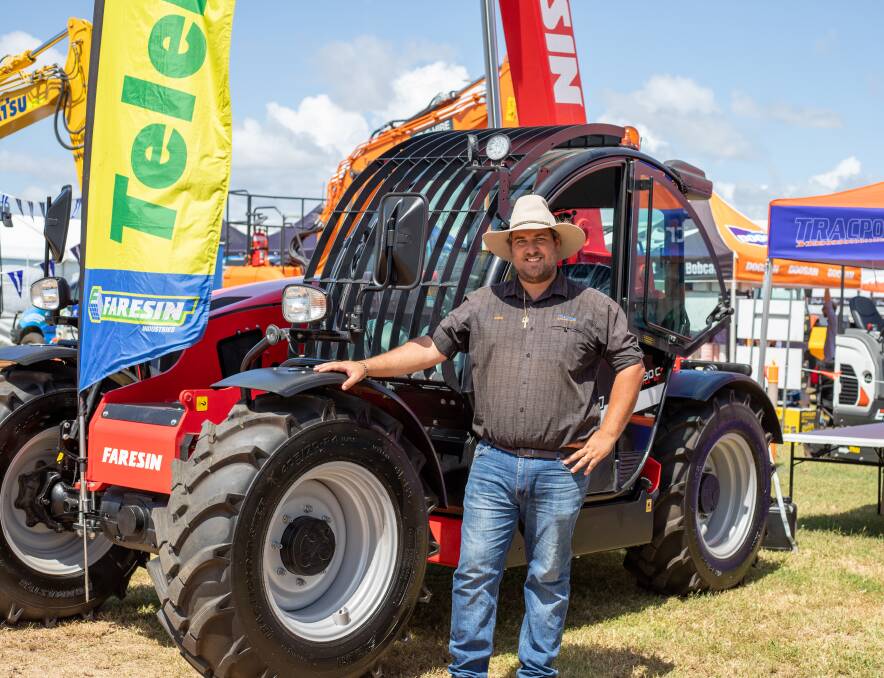 Justin Minuti of Tracpower Townsville and Brandon topped equipment records selling upwards of eight machines across the two-day event. Photo: Zoe Thomas. 