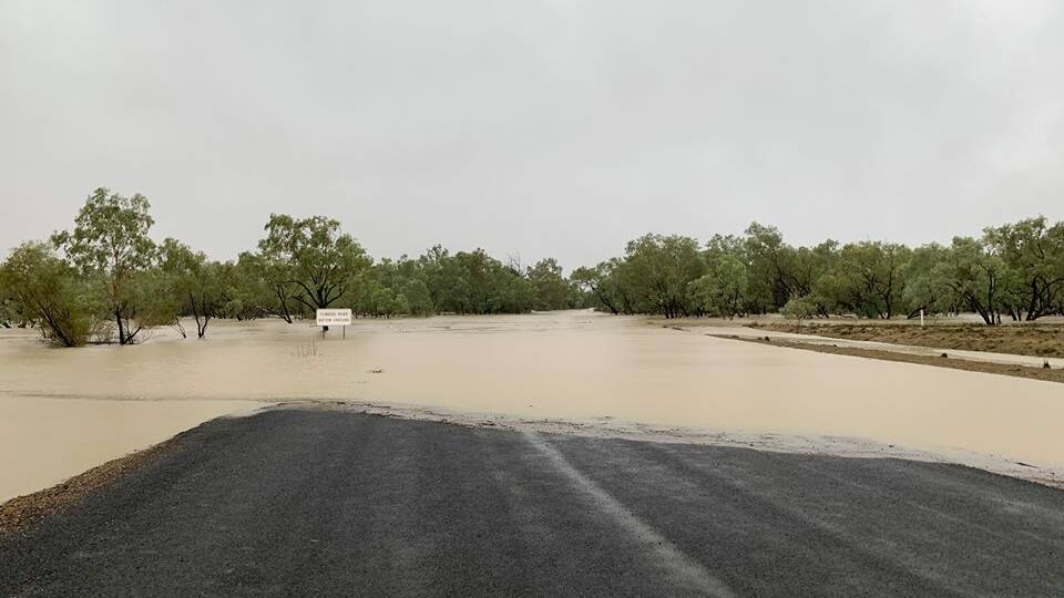 The Flinders River Bottom Crossing near Richmond suffered severe flooding in early 2019. Picture Richmond Shire Council.