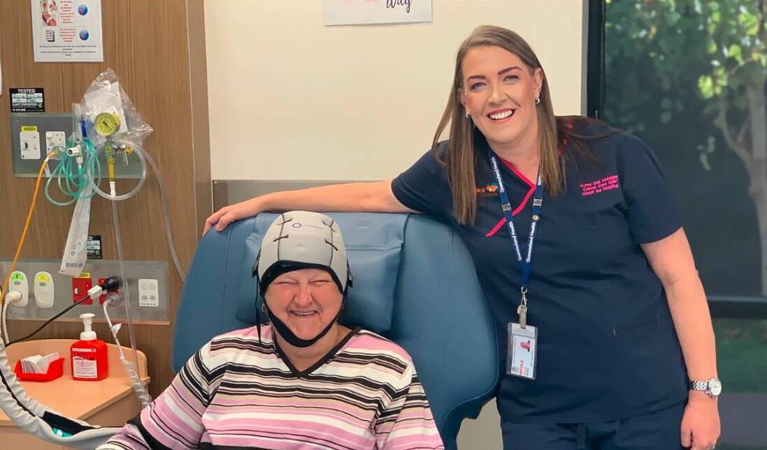 Cloncurry icon Jan Schneekloth with Mount Isa Hospital Cancer Clinic Nurse Unit Manager Nicole Williams in 2020. Picture Glencore.